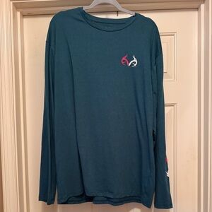 Realtree Men's Teal Long Sleeve Shirt